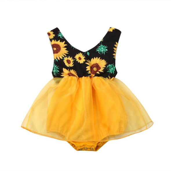Sunflower Skirt Romper - Urban Tots