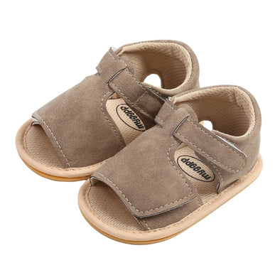Baby Girl Velcro Sandals - Taupe