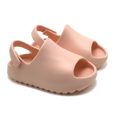Rubber Platform Sandals - Peach