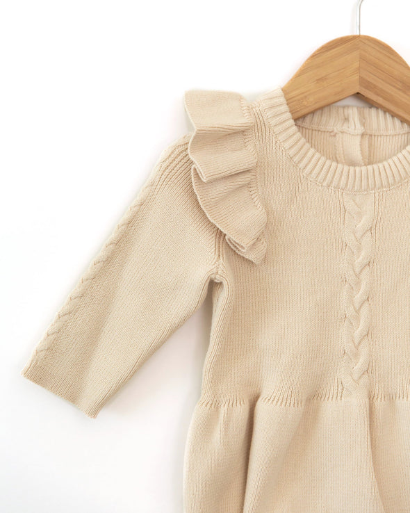 Scarlett Knit Bubble Romper - Ivory