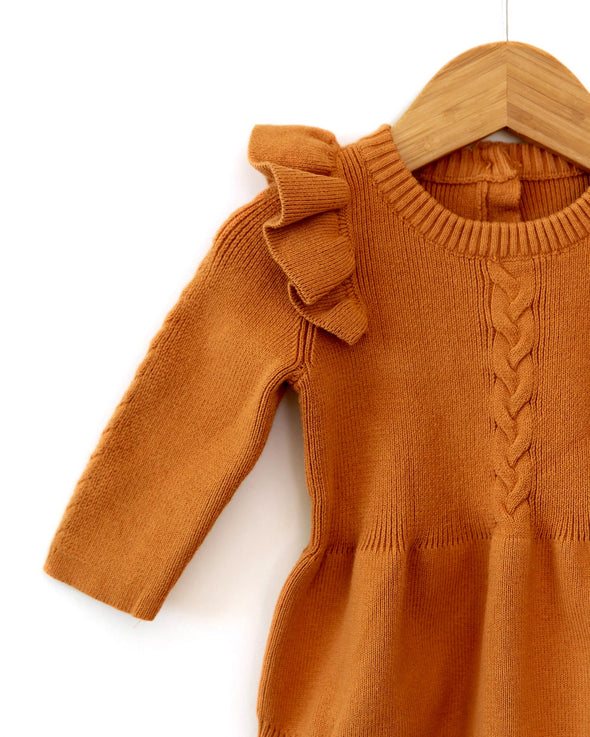 Scarlett Knit Bubble Romper - Brown
