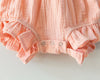 Grace Bubble Romper - Peach