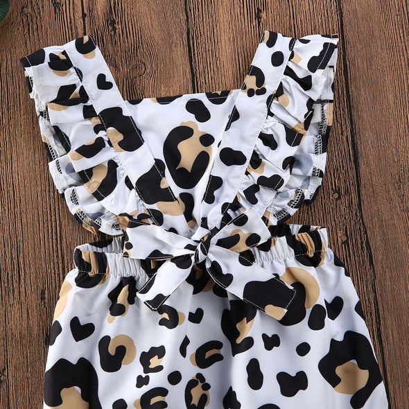 White Leopard Romper