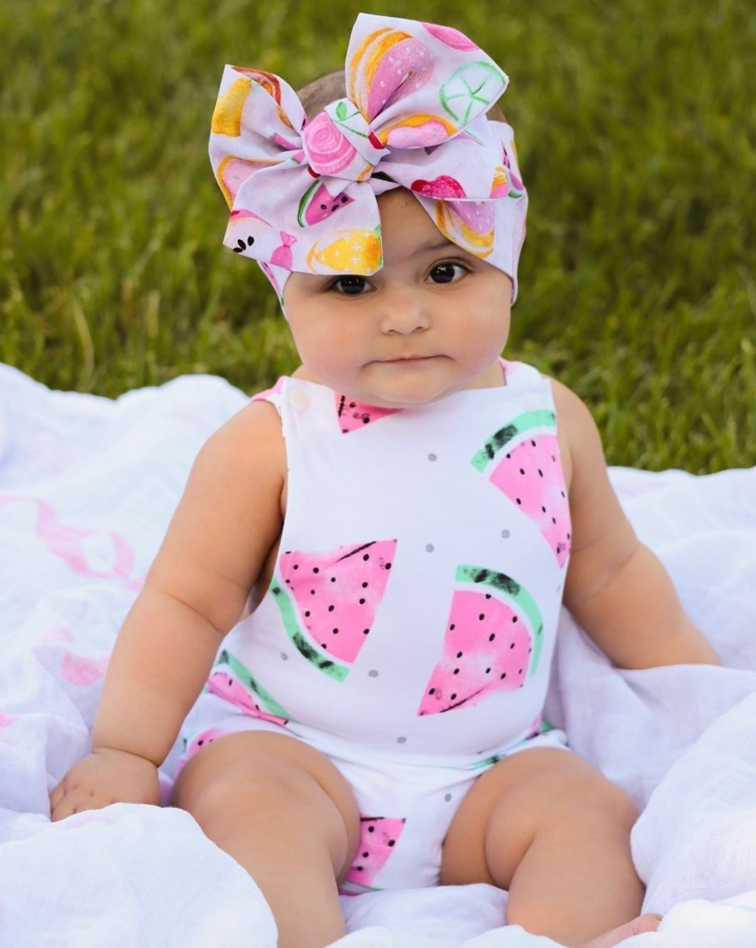 Watermelon romper for baby hot sale