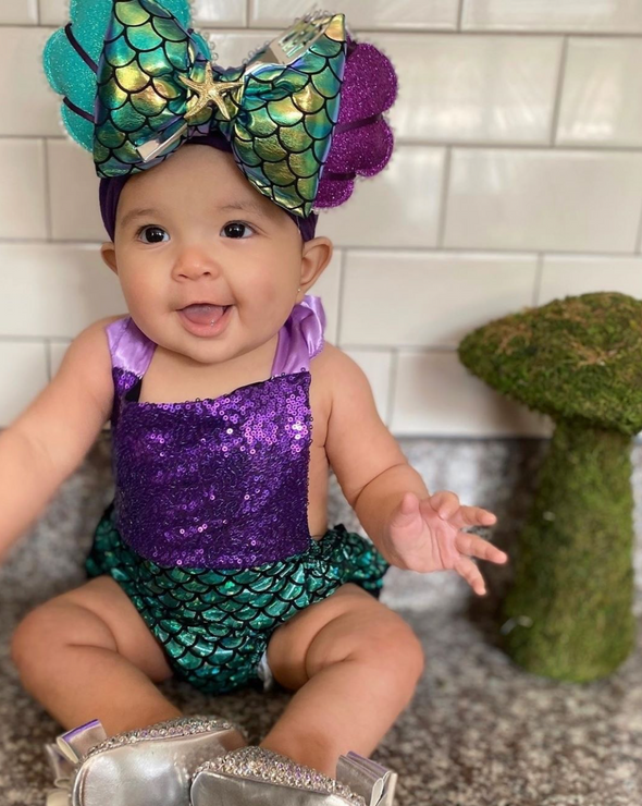 Sequined Mermaid Romper