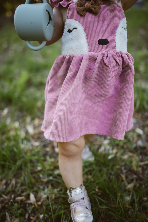 Velour Halter Dress - Dusty Pink
