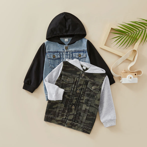 Kids Denim Jacket - Camo