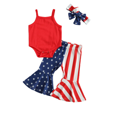 4th of July Baby Bell Bottoms Set